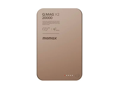 MOMAX Q.MAG X2 20000mAh 超薄磁吸行動電源 - 第二代 (砂岩色) #iP133L2 (CCC Cert.)