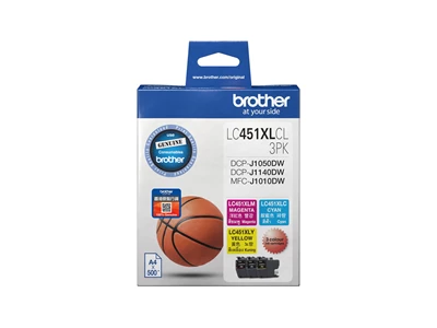 Brother LC451XL 高容量原廠彩色墨盒套裝 #LC451XLCL 3PK