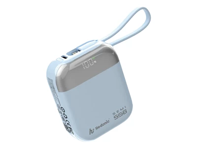 Hedonic Semi SSB PD3.0 20W 10000mAh 連USB-C & Lightning 充電線行動電源 (藍色) #81090 (QR,CCC)