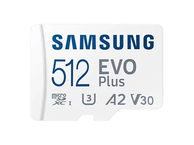 Samsung EVO Plus 512Gb (C10, UHS-I_U3, 160Mb/s) MicroSDXC Card w/Adapter #Mb-MC512sA