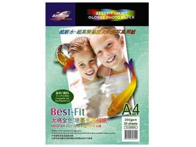 Shogun Best-fit 全色噴墨光面相紙 200g 20張裝 #FJ-303000