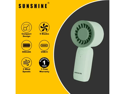 SunShine Mini Portable Cooling Fan Usb-C (Green) #FAN-04GR