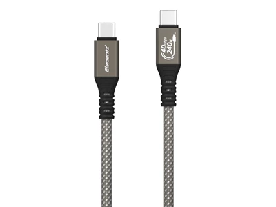 Elementz N15-Pro USB-C to Type-C USB4 充電傳輸線 (鈦金色) #N15-PRO-030TT