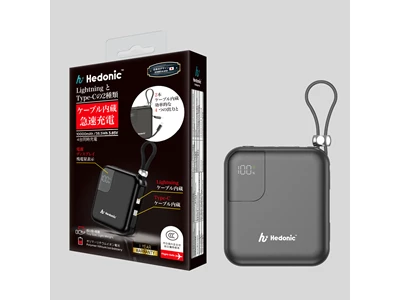 Hedonic PD3.0 10000mAh Lightning+Usb-C 行動電源 (黑色) #81059 (QR, CCC)