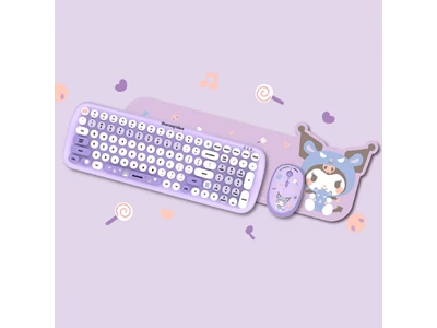 thecoopidea Sanrio Kuromi x Tappy+ English Cordless Keyboard & Mouse - Usb 無線鍵盤及滑鼠套裝 #CP-KB02-KURO