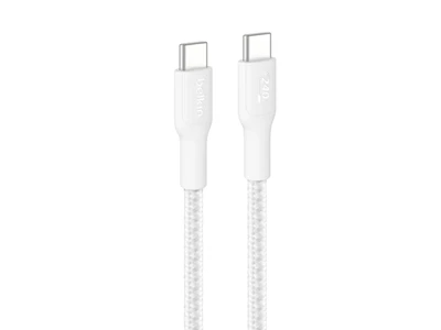 Belkin BoostCharge 2米 PD 240W Usb-C to Usb-C 充電線 (白色) #CAB025fq2MWH