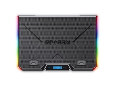 Dragon War RGB Notebook Stand Cooler w/Fan (Black) #GHW-012