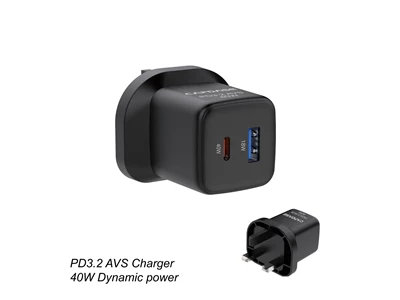 Capdase Ranger AVS 40W GaN 雙口(1A1C) 快速充電器 (黑色) #AD00-R2101-UK