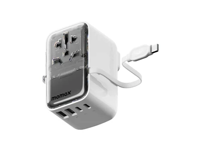 MOMAX 1-World+ Flow 4 Ports 35w Travel Charger w/USB-C Cable #UA21UKW
