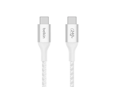 Belkin BoostCharge 1米 USB-C 至 USB-C 充電線 240W (白色) #CAb015bT1MWH